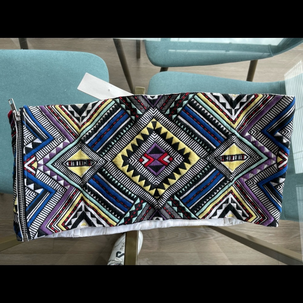 Mara Hoffman Multicolor Geometric Strapless Top - image 6